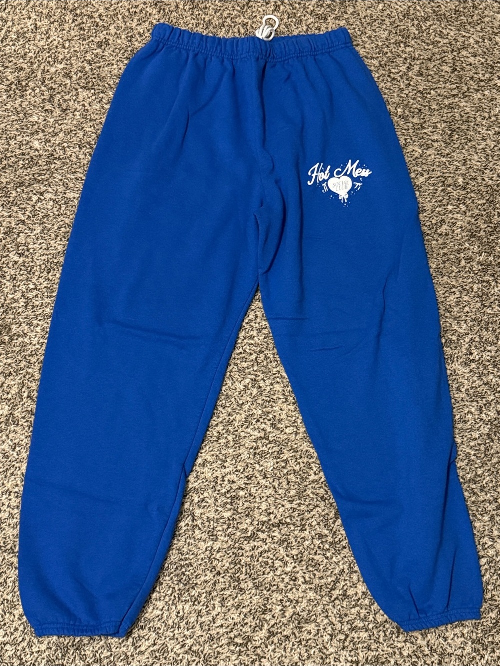 Hot Mess Women's Blue Fleece Joggers